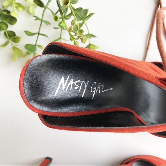 NWOT Nasty Gal | Point It Out Lace-Up Heels | 7.5 - Picture 9 of 12